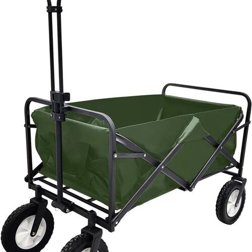 Heavy Duty Wagon Cart Swivel Collapsible Outdoor Utility Gar