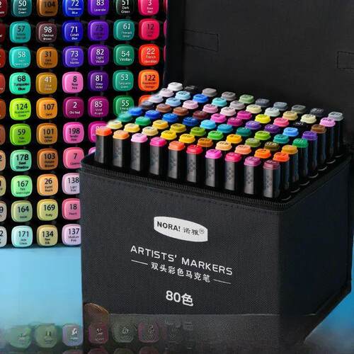 Factory direct supply oily double-headed colorful marker pen