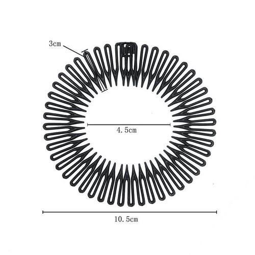 Plastic Full Circle Stch Flexible Comb Teeth Headband Hair H