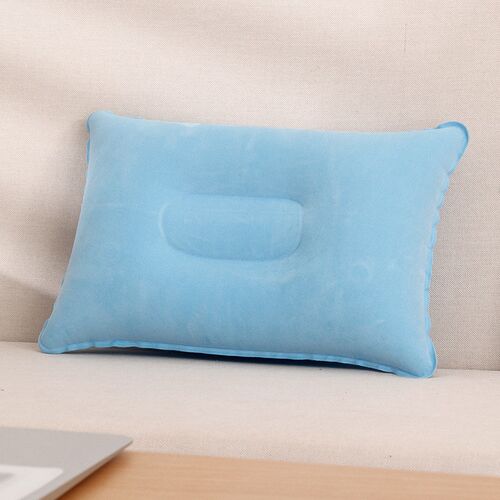 Flocking Square Inflatable Nap Pillow Outdoor Camping Cushio