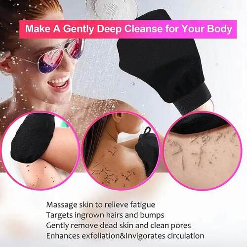 Exfoliating Glove Scrub Wisp For Body Durable Dead Skin Faci