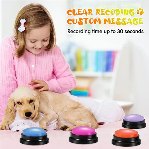 Voice Recording Button Dog Buttons for Communication Pet Tra