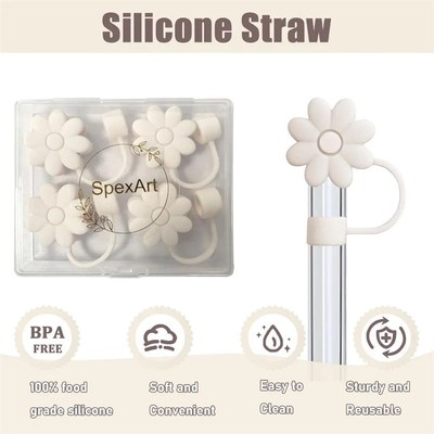 Flower Straw Covers Toppers for  Cups 30&40 Oz Tumble