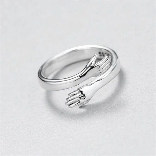 Simple Fashion Silver Color Feather Dolphin Adjustable Ring