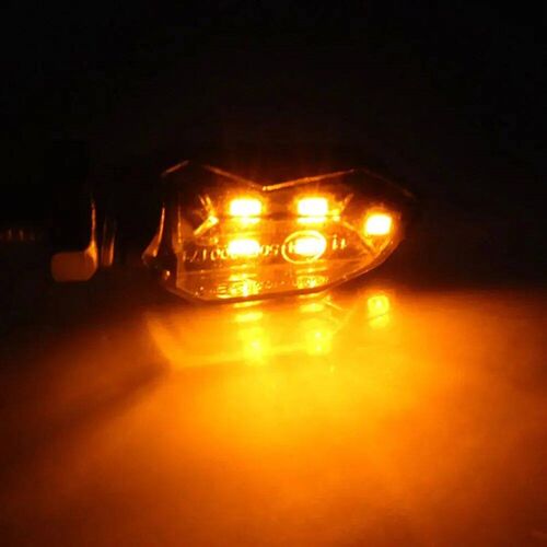 2Pcs Motorcycle Turn Signal Light Smoke Lens Indicator Light