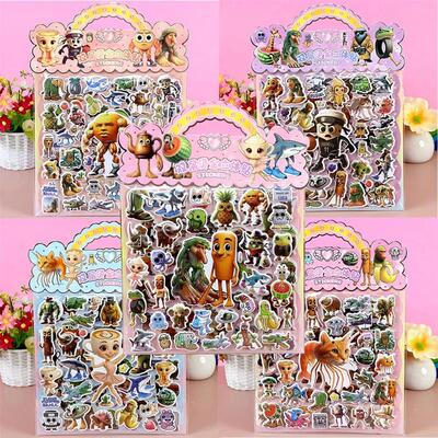 Italian Brainrot Animals Bubble Stickers for Kids Waterproof