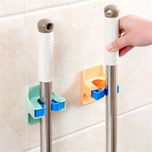 2Pcs/lot Home Clip Mop Hooks No Trace Mop Holder Bathroom