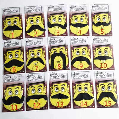 Black mustache Fake mustache for Halloween party 假胡子