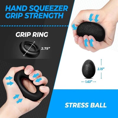 Grip Strength Trainer 5 Pack Forearm Strengthener Exerciser