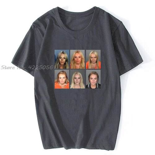 Lindsay Lohan Mashup Celebrity Mugshot Vintage Grunge Look F