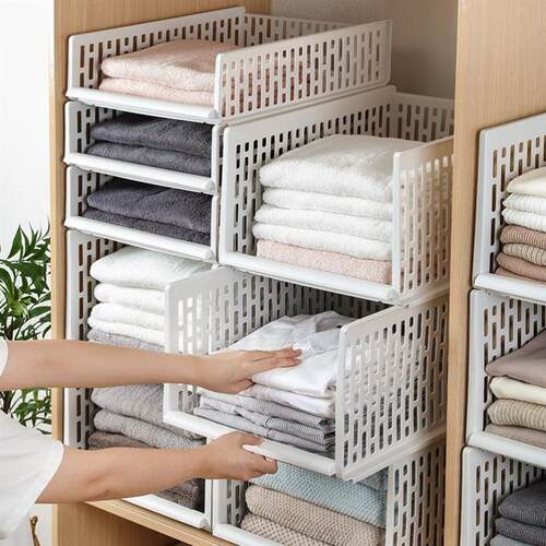 wardrobe layered partition storage box drawer large cabinet1