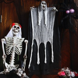 Halloween hanging ghost ghost curtain skull hanging decorati