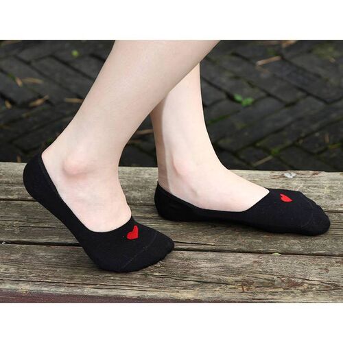 10 pieces=5 pairs Women Sock Cotton No Show Non-Slip Short B