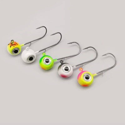 New Big Eyes Jig Head Fishing Hooks with Mustad Hook 1.8g 3.