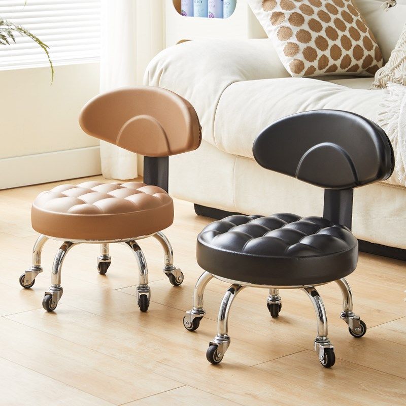 万向轮小家用滑轮矮靠背带轮换鞋凳带娃客厅美缝擦地椅子,住宅家具,万向轮凳,淘宝优惠券,粉丝福利购,淘宝优惠卷