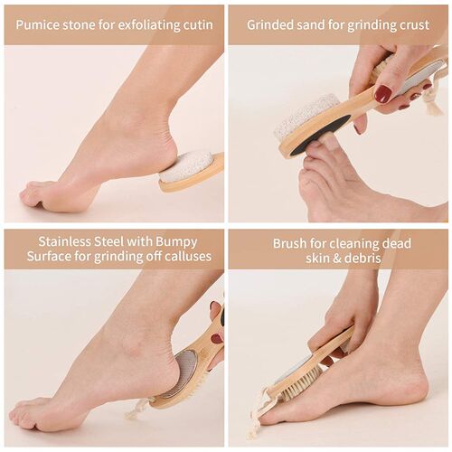 Foot File Callus Remover 4 in 1 Feet Pedicure Scrubber Exfol