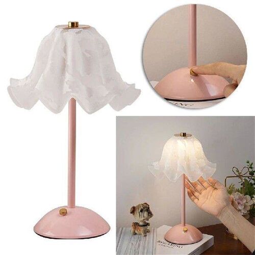Retro French Romantic Flower Desk Lamp USB Rechargeable