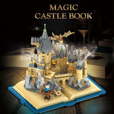 MOC 727PCS Movie Streetview Sets School Magic Castle Boook B