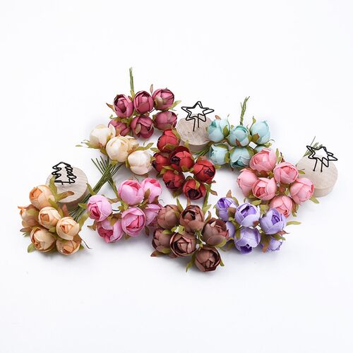 6pcs Wedding Decorative Flowers Christmas Decorations for Ho