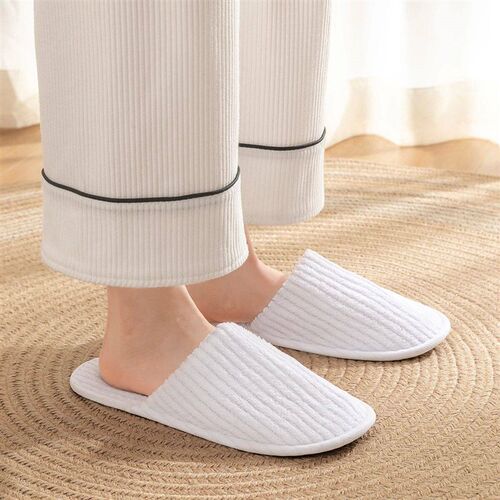 Unisex Disposable Slippers Fabric Non-Slip Hotel Slippers