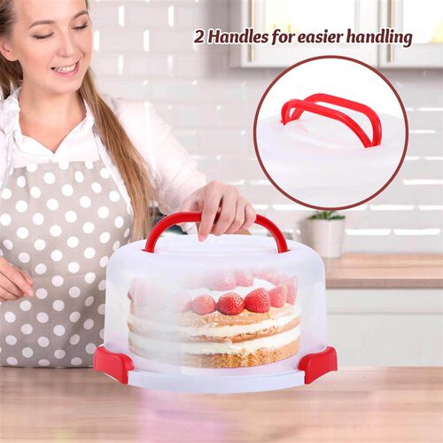 Cake Cupcake Carrier Round Cake Container Holder with Cover