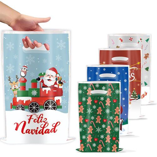 10pcs Christmas gift bag cartoon bag圣诞节礼品袋卡通儿童袋子
