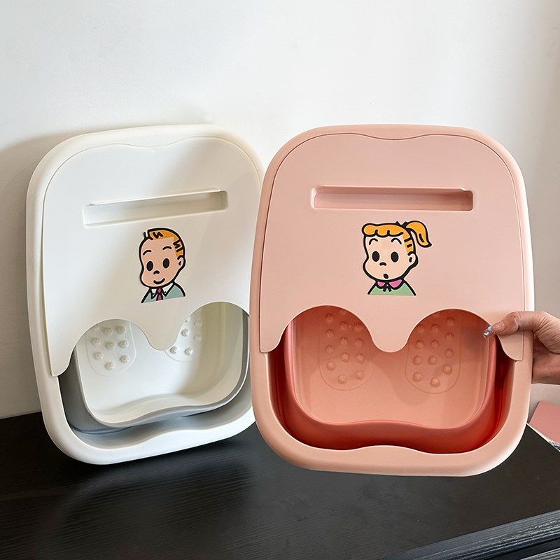 可折叠泡脚盆可爱家用便携带盖深桶塑料足浴按摩盆过小腿保温宿舍,家庭/个人清洁工具,足浴盆/足浴桶,淘宝优惠券,粉丝福利购,淘宝优惠卷