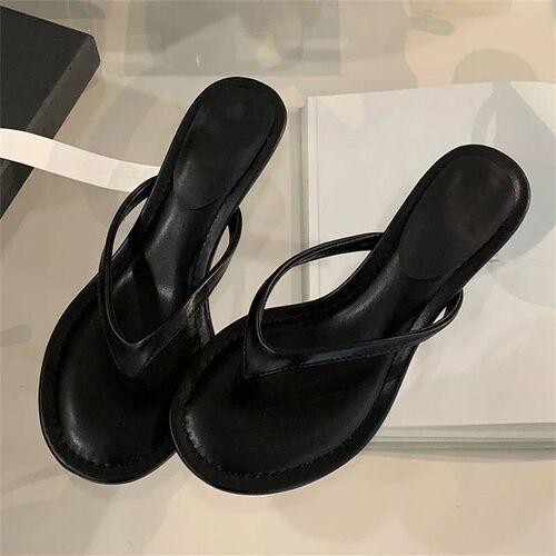 Eilyken Summer Fashion Thin Low Heels Slippers Women Round C