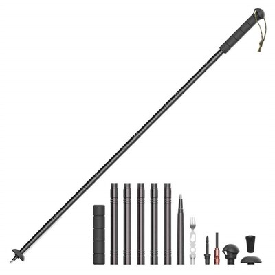 Tactical Hiking Stick Collapsible Telescopic Folding Cane Wa
