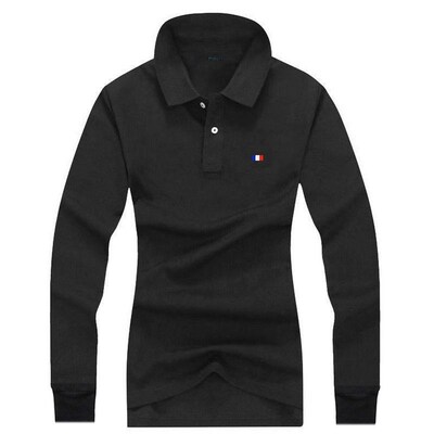 Cotton Polo Shirt Women Spring Summer High Quality Long