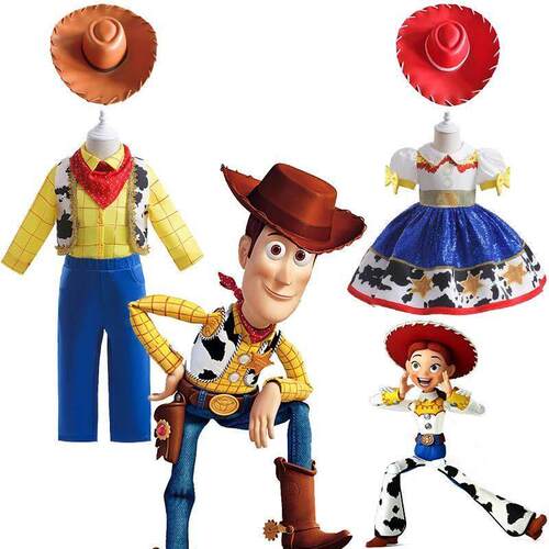 Boys and Girls Disguised Toy Story Woody Jessie Costume