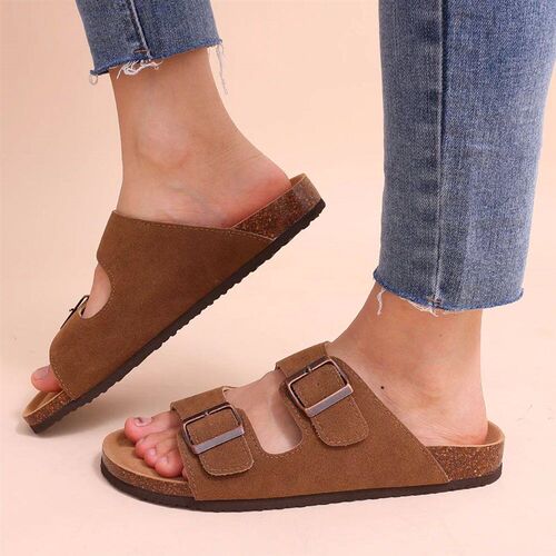 Shevalues New Fashion Cork Sandals Women Classic Cork Suede
