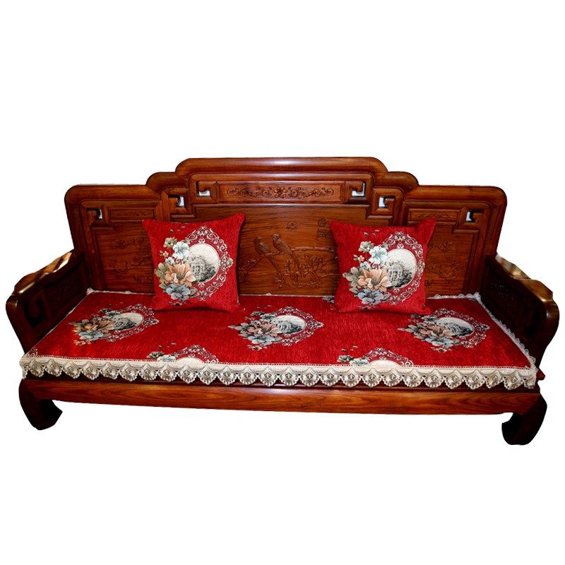 四季通用盖布红木家具沙发坐垫防滑薄款冬夏中式实木沙发垫子巾