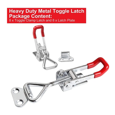 8 pcs Adjustable Toolbox Case Metal Toggle Latch Catch Clasp