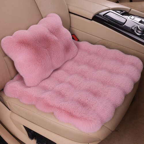 Bubble Plush Car Cushion Plush Thickened Cushion Three-piece