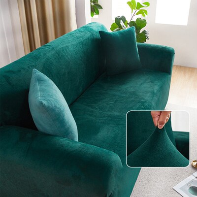 2021 new winter plush sofa cover modern simple chaise longue