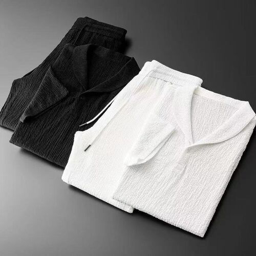 rendy Suit Mens Thin Korean-style Short-sleeved Trousers Fa