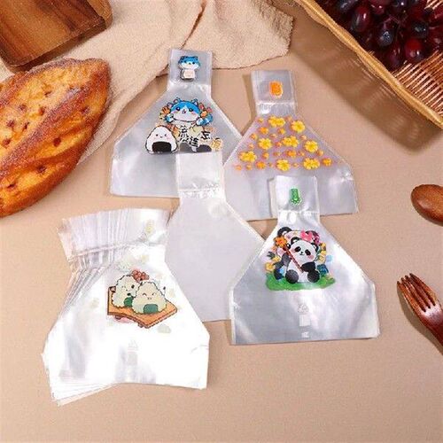 50Pcs Lovely Cartoon Japenese Triangle Rice Ball Disposable