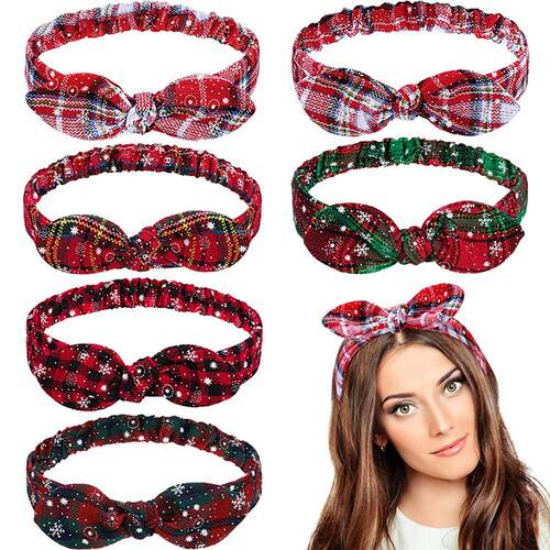 Christmas Grid Headband Merry Christmas Decor For Home 2022