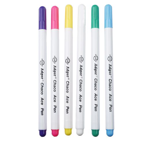 1/6pcs Disappearing Erasable Ink Fabric Marker Pen Cross Sti