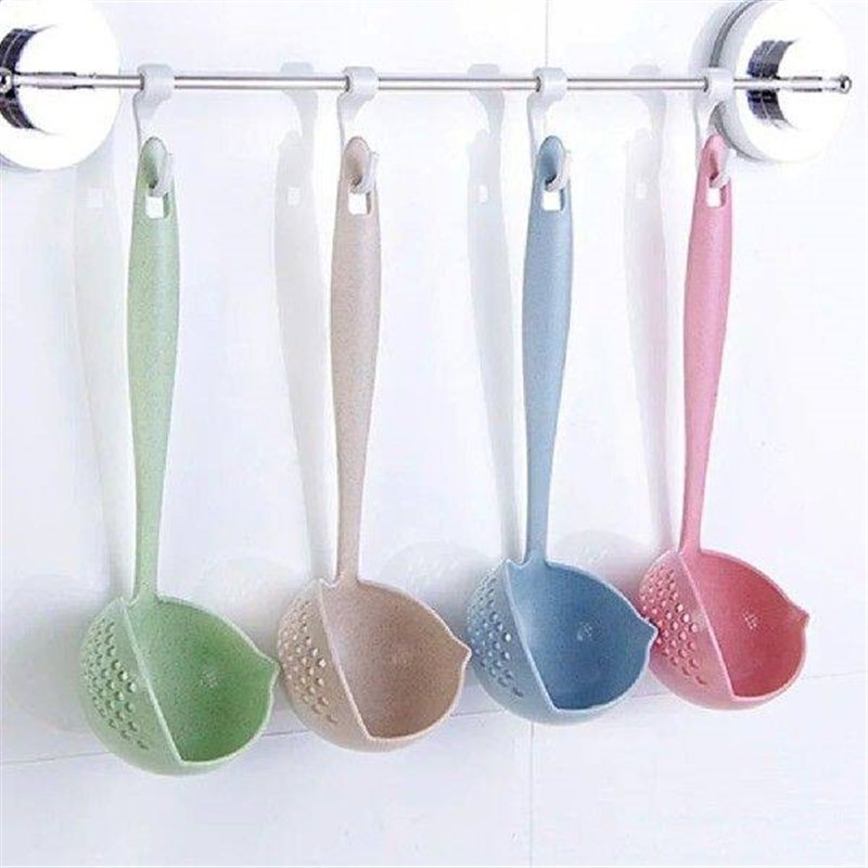 Soup Spoon Ladle Silicone Pot Spoons With Long Handle Spoon - 实物图