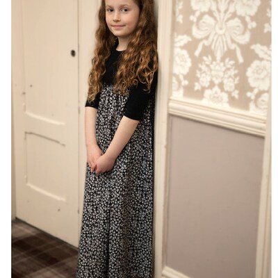 Maxi Dress Baby Ribbed Top Soft Floral Girls Dress Cotton Fa