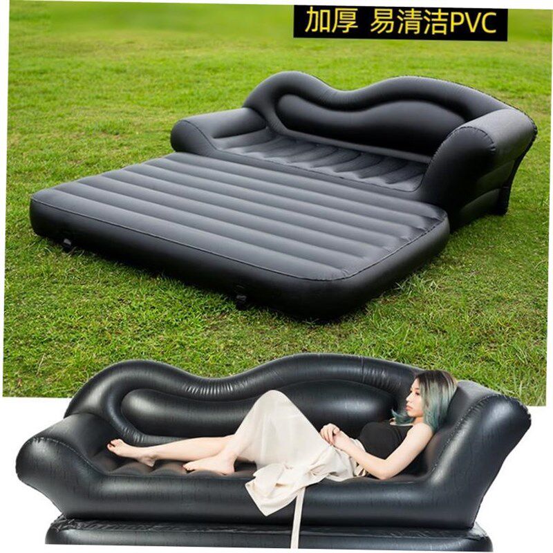 Inflatable sofa bed outdoor folding air cushion bed sofa图片