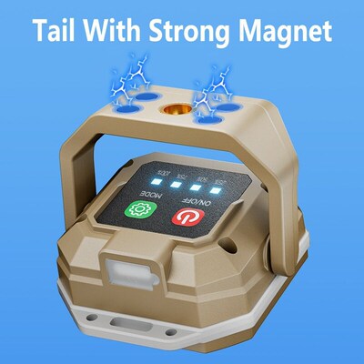 Magnetic mini work light three light source flashlight light