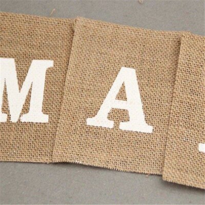 Bar Decoration Jute Burlap Bunting Rustic Just Married Mr