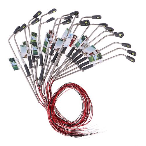 20 Pieces Mini Model Railway Train Lamppost Sreet Light LEDs