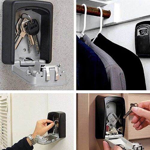 Key Safe Box Outdoor Digit Wall Mount Combination Password L