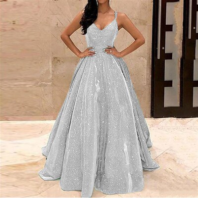 Elegant Sexy Prom Dresses Long Strapless High Pleated Bling