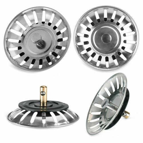 Stainless Steel Kitchen Sink Strainer Stopper Waste Plug Sin