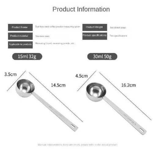 15ml/30ml Long Handle Stainless Steel Milk Coffee Powder